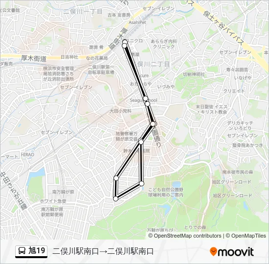 旭19 Bus Line Map