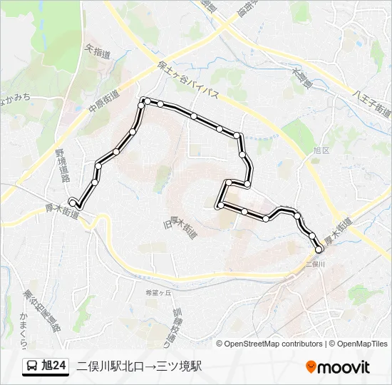 旭24 バスの路線図