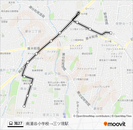 旭27 バスの路線図