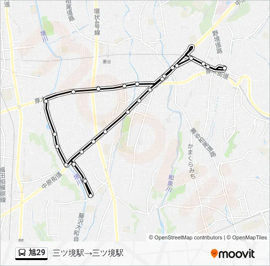 Asahi29 Bus Line Map