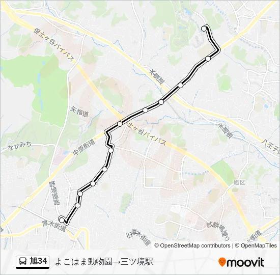 旭34 Bus Line Map