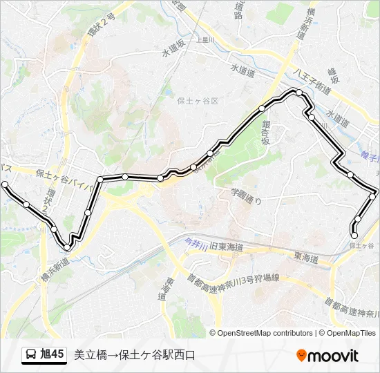 旭45 Bus Line Map