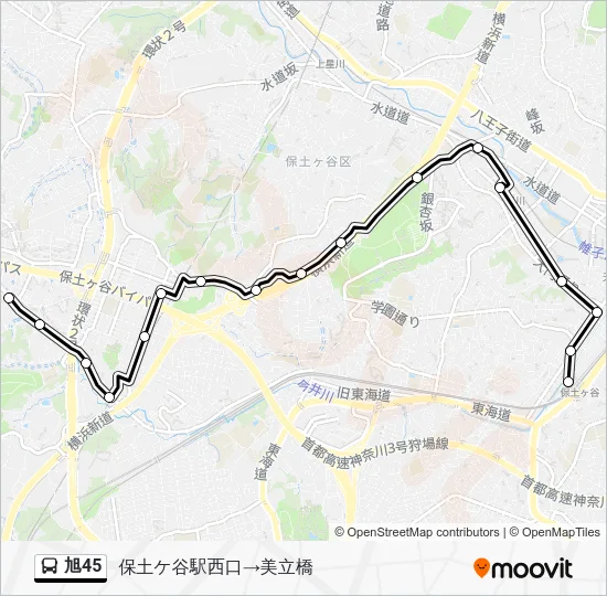 旭45 Bus Line Map
