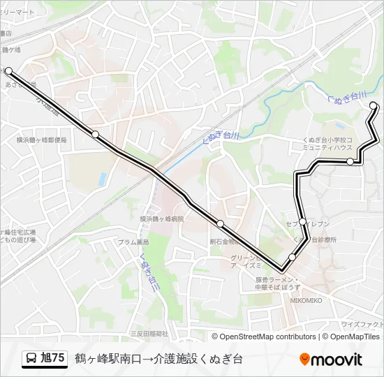 旭75 Bus Line Map