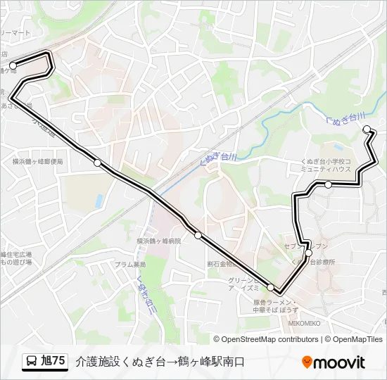 旭75 Bus Line Map