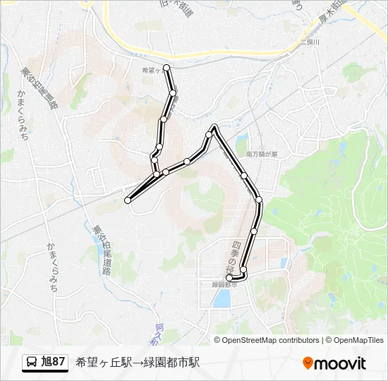 旭87 Bus Line Map