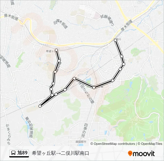 旭89 Bus Line Map
