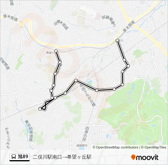 旭89 Bus Line Map
