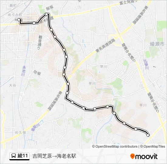 綾11 Bus Line Map