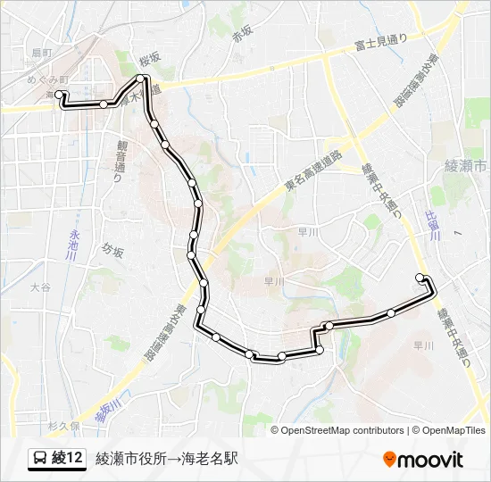 Aya12 Bus Line Map