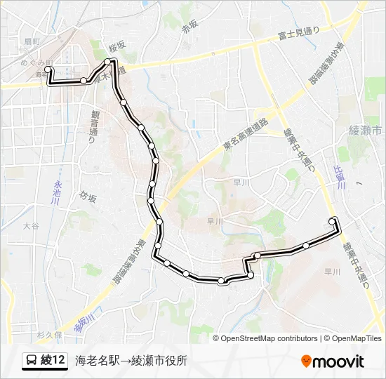 Aya12 Bus Line Map