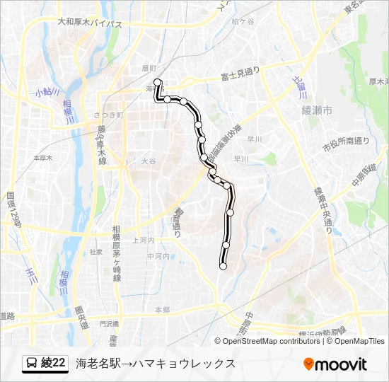 綾22 Bus Line Map