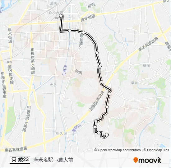 Aya 23 Bus Line Map