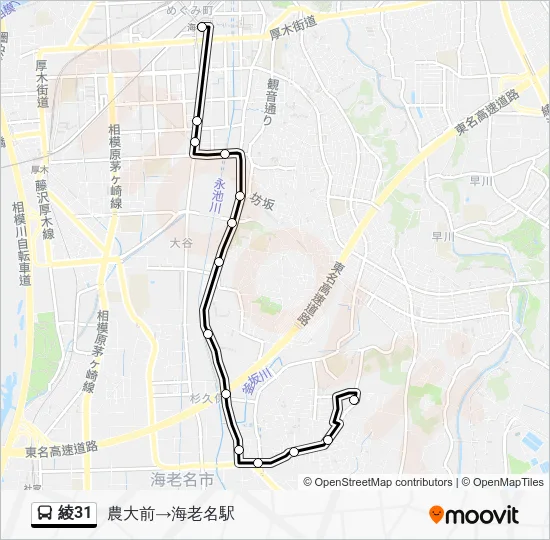 綾31 Bus Line Map