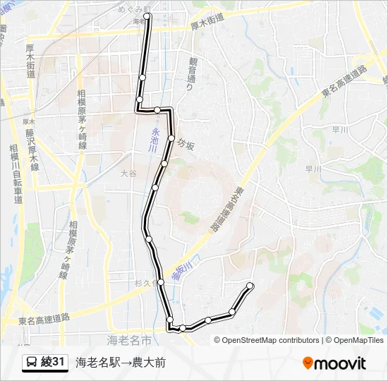 綾31 Bus Line Map