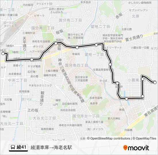 Aya41 Bus Line Map