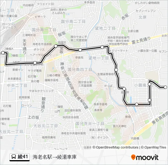 Aya41 Bus Line Map