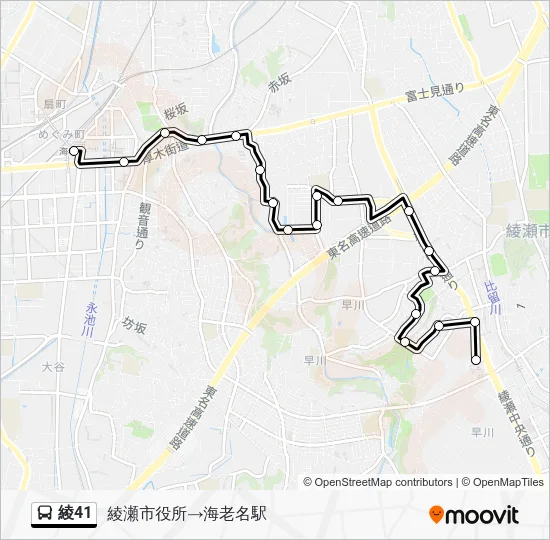綾41 Bus Line Map
