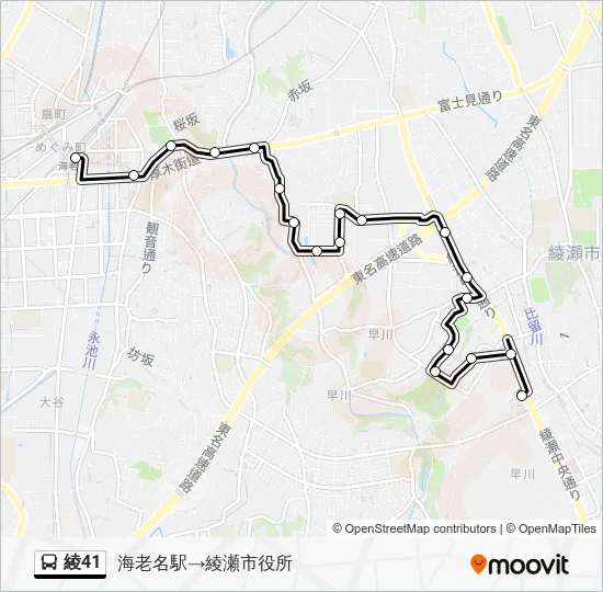 綾41 Bus Line Map