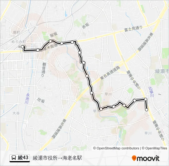 Aya43 Bus Line Map