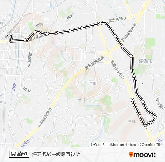 Aya 51 Bus Line Map