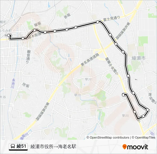 Aya 51 Bus Line Map