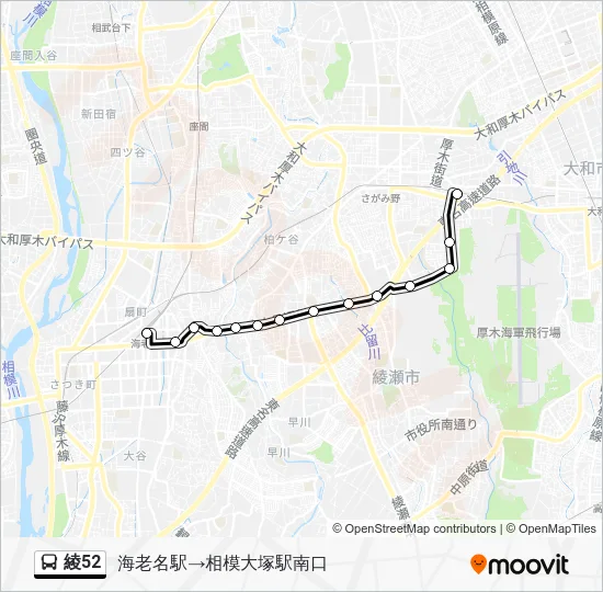 綾52 Bus Line Map