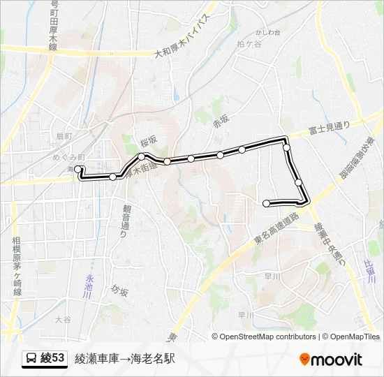 綾53 Bus Line Map