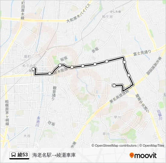 綾53 Bus Line Map