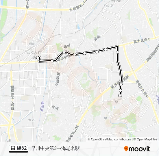 綾62 Bus Line Map