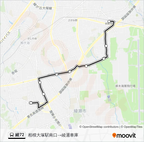 綾72 Bus Line Map
