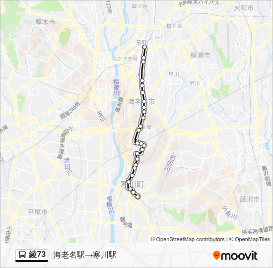 綾73 Bus Line Map