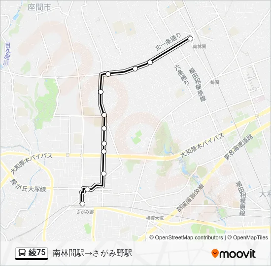 Aya 75 Bus Line Map