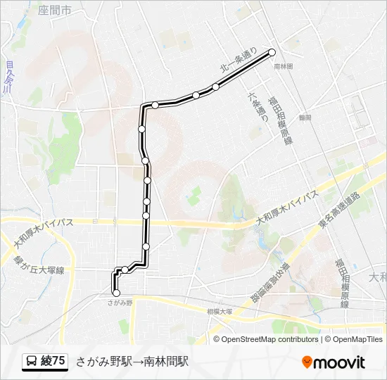 Aya 75 Bus Line Map