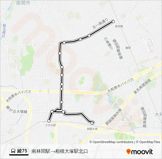 Aya 75 Bus Line Map