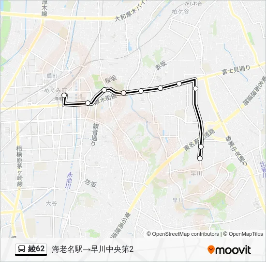 綾62 Bus Line Map