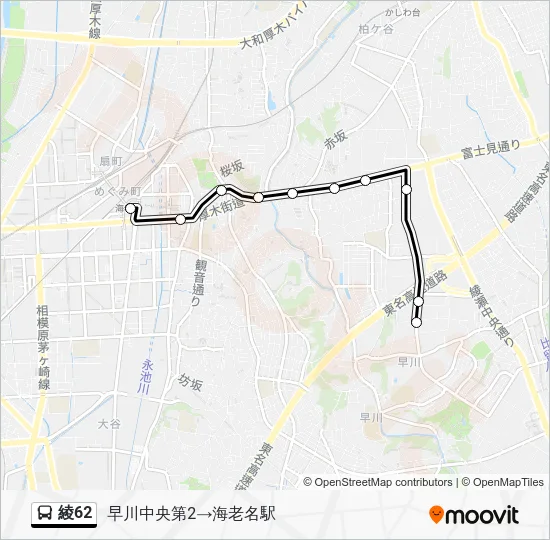 綾62 Bus Line Map