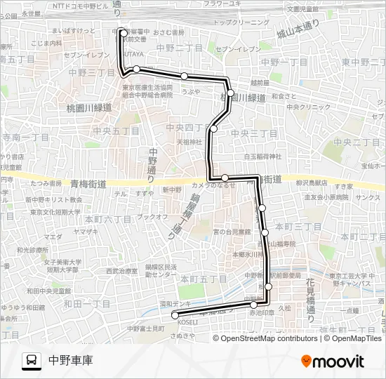 中８７ Bus Line Map