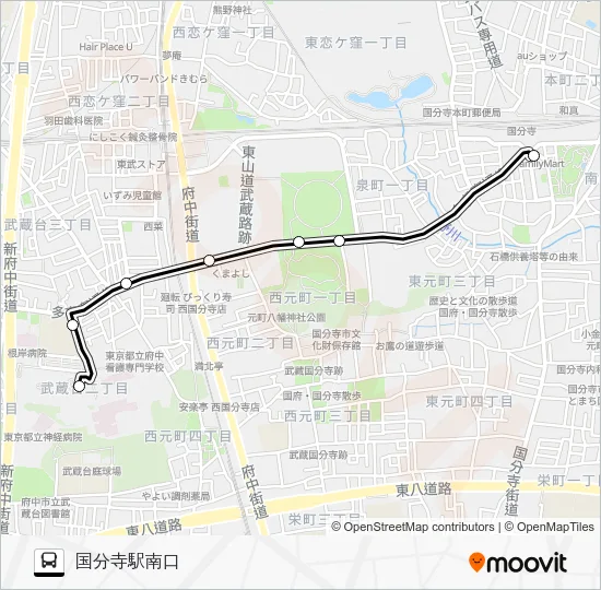 寺８８ バスの路線図