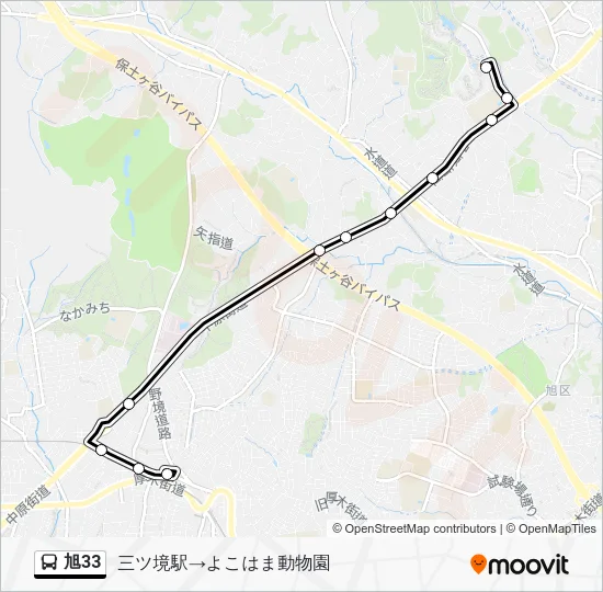 旭33 Bus Line Map
