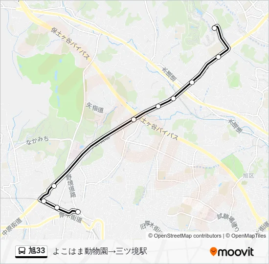 旭33 Bus Line Map