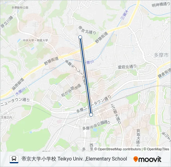 多16-小 の路線図