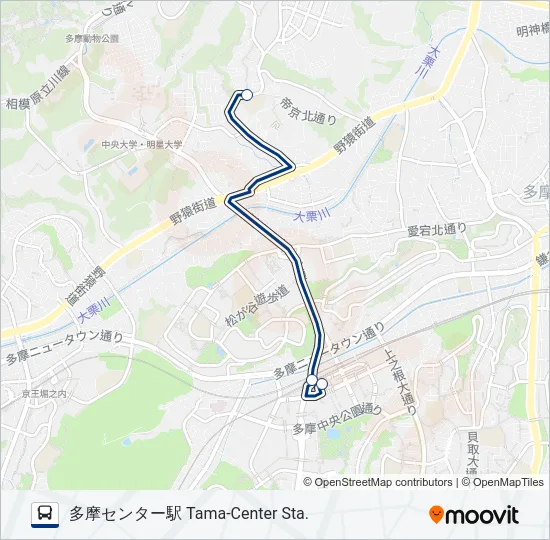 多16-小 の路線図
