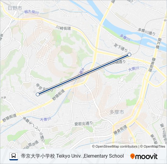 桜87-学 bus Line Map