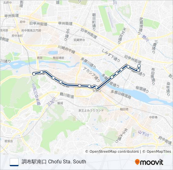 調21 bus Line Map