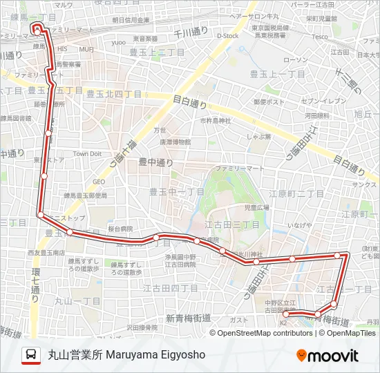 練21-2 の路線図