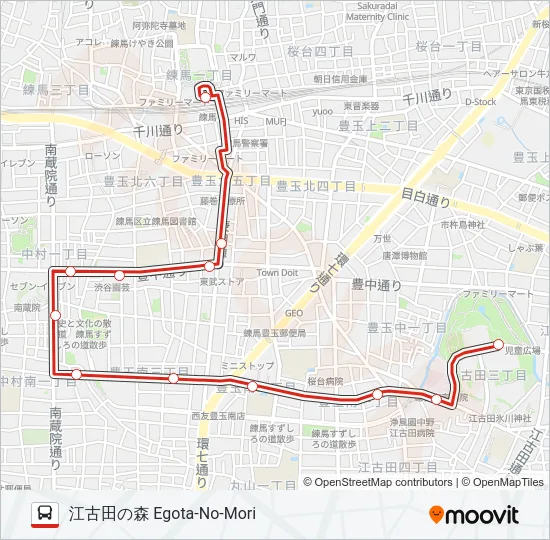 練22 の路線図