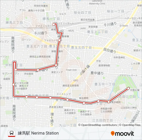 練22 の路線図