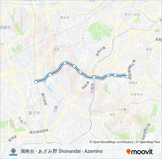 ブルーライン BLUE LINE の路線図