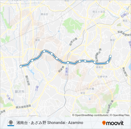 ブルーライン Blue Line Route Schedules Stops Maps 上大岡 普通 Kamiooka Local